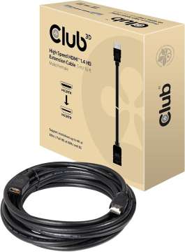 Club3D High Speed HDMI 1.4 HD Extension Cable 5m Black Club3D High Speed HDMI 1.4 HD Extension Cable 5m Black