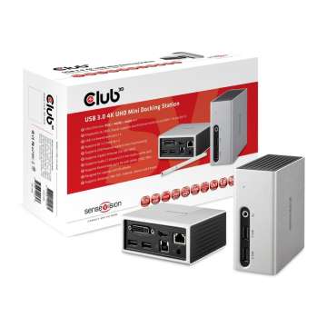 Club3D SenseVision USB 3.0 4K UHD Mini Docking Station Club3D SenseVision USB 3.0 4K UHD Mini Docking Station