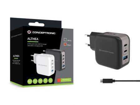 Conceptronic 4-Port 100W USB Charger Black