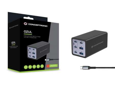 Conceptronic 4-Port 200W USB Charger Black