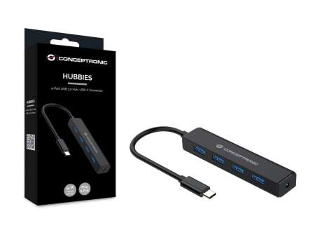 Conceptronic 4-Port USB 3.2 HUB Black