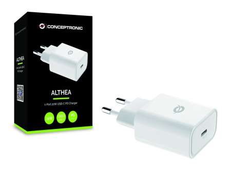Conceptronic ALTHEA07W 1-Port 20W USB-C PD Charger Adapter White