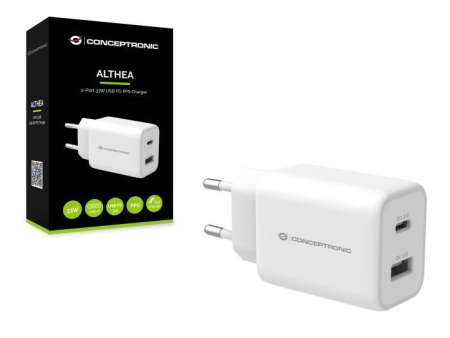 Conceptronic ALTHEA11W 2-Port 33W USB Charger White