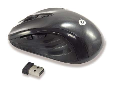 Conceptronic CLLM5BTRVWL 6-Button Wireless Travel Mouse Black