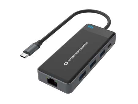 Conceptronic DONN14G 7-in-1 USB 3.2 Gen 1 Docking Station Grey Conceptronic DONN14G 7-in-1 USB 3.2 Gen 1 Docking Station Grey