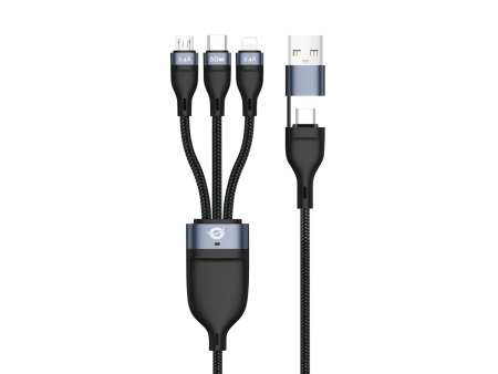 Conceptronic ETTA05B15 3-in-1 60W Fast Charging Data Cable 1,5m Black Conceptronic ETTA05B15 3-in-1 60W Fast Charging Data Cable 1,5m Black