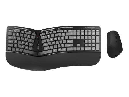 Conceptronic ORAZIO02US ERGO Wireless Ergonomic Keyboard Combo Black US Conceptronic ORAZIO02US ERGO Wireless Ergonomic Keyboard Combo Black US