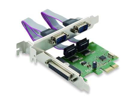 Conceptronic SPC01G 3-Port Serial Parallel PCIe Card, Parallel x 1, Serial x 2