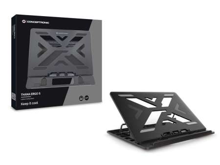 Conceptronic THANA03B ERGO laptop hűtőpad Black Conceptronic THANA03B ERGO laptop hűtőpad Black