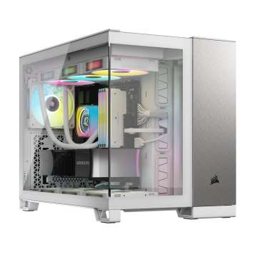 Corsair 2500X Tempered Glass White/Satin Gray Alloy