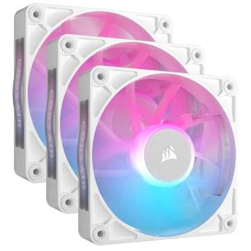 Corsair iCUE LINK RX120 RGB 120mm PWM Fan Triple Starter Kit White Corsair iCUE LINK RX120 RGB 120mm PWM Fan Triple Starter Kit White