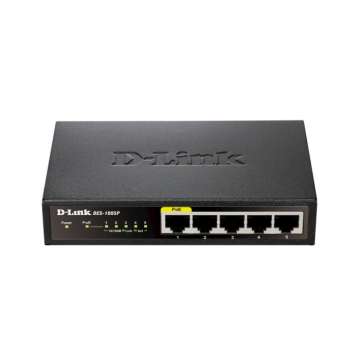 D-Link DES-1005P 5-Port Fast Ethernet PoE Unmanaged Desktop Switch D-Link DES-1005P 5-Port Fast Ethernet PoE Unmanaged Desktop Switch