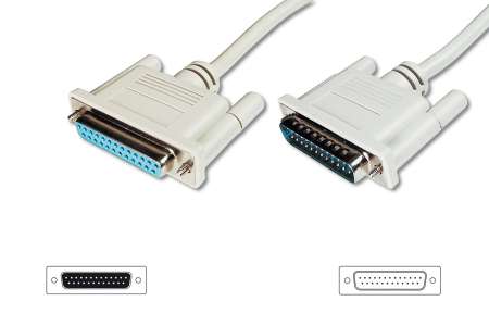 Assmann Datatransfer extension cable, D-Sub25 5m Beige Assmann Datatransfer extension cable, D-Sub25 5m Beige