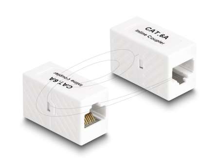 DeLock Adapter RJ45 jack to RJ45 jack Cat.6A UTP White DeLock Adapter RJ45 jack to RJ45 jack Cat.6A UTP White