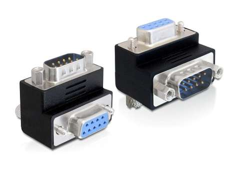 DeLock Adapter Sub-D 9 pin male > female 270° angled