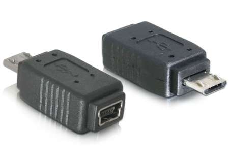 DeLock Adapter USB micro-B male to mini USB 5pin DeLock Adapter USB micro-B male to mini USB 5pin