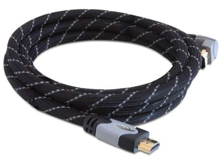 DeLock Cable High Speed HDMI with Ethernet – HDMI A male > HDMI A male angled 4K 2m