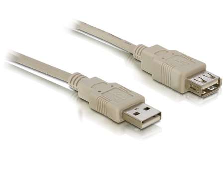 DeLock Cable USB 2.0 extension A/A 3m Grey