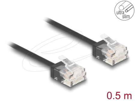 DeLock CAT6 U-UTP Patch Cable 0,5m Black