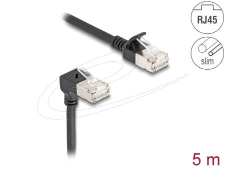 DeLock CAT6A S-FTP Patch Cable 5m Black