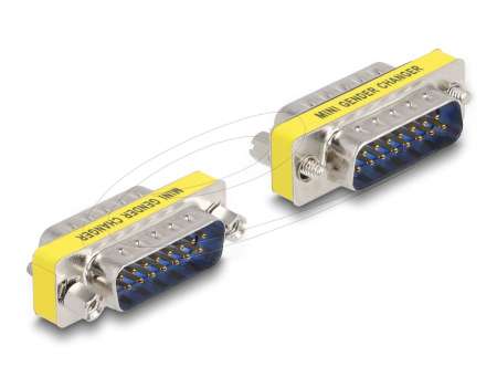 DeLock D-Sub 15 pin male > male Gender Changer DeLock D-Sub 15 pin male > male Gender Changer