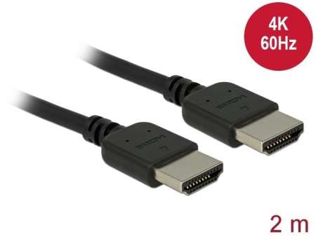 DeLock HDMI -HDMI Premium cable 2m Black