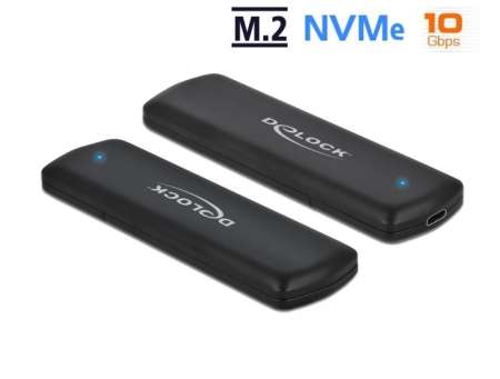 DeLock USB3.2 Gen2 External Enclosure for M.2 NVMe PCIe SSD with USB Type-C Black DeLock USB3.2 Gen2 External Enclosure for M.2 NVMe PCIe SSD with USB Type-C Black
