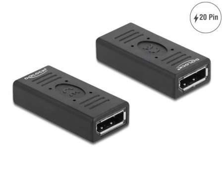 DeLock DisplayPort 1.2 adapter famale/famale Black DeLock DisplayPort 1.2 adapter famale/famale Black
