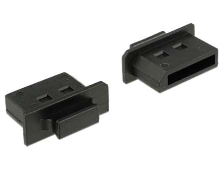 DeLock Dust Cover for Displayport female with grip 10 pieces Black