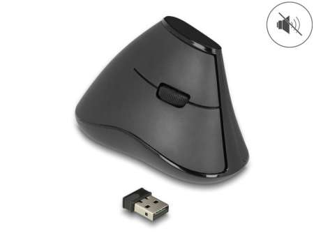 DeLock Ergonomic Wireless Vertical Silent Mouse Black DeLock Ergonomic Wireless Vertical Silent Mouse Black