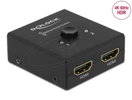 DeLock HDMI 2 - 1 Switch bidirectional 4K 60 Hz compact DeLock HDMI 2 - 1 Switch bidirectional 4K 60 Hz compact