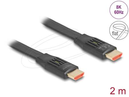 DeLock High Speed HDMI 8K Flat Ribbon Cable 2m Black
