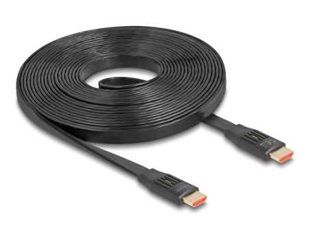 DeLock High Speed HDMI Flat Ribbon Cable 48Gbps 8K 60Hz 5m Black DeLock High Speed HDMI Flat Ribbon Cable 48Gbps 8K 60Hz 5m Black
