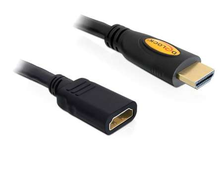 DeLock High Speed HDMI with Ethernet – HDMI A male > HDMI A female Extension Cable 3m Black DeLock High Speed HDMI with Ethernet – HDMI A male > HDMI A female Extension Cable 3m Black