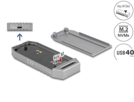 DeLock M.2 NVMe SSD Enclosure USB 40 Gbps tool free
