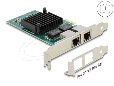 DeLock PCI Express x1 Card 2xRJ45 Gigabit LAN