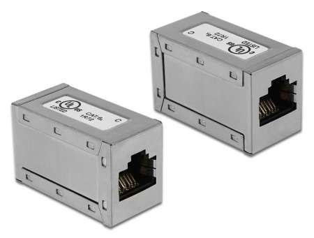 DeLock RJ45 jack > RJ45 jack Cat.6A STP Adapter