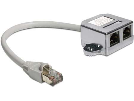 DeLock RJ45 Port duplázó (1 x RJ45 dugó > 2 x RJ45 jack (2 x Ethernet)