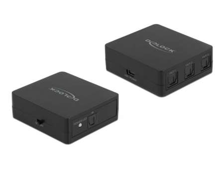 DeLock S/PDIF TOSLINK Switch 1 In 3 Out with USB Powered DeLock S/PDIF TOSLINK Switch 1 In 3 Out with USB Powered