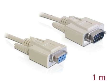 DeLock Serial RS-232 Sub-D9 male > RS-232 Sub-D9 female extension Cable 1m Grey DeLock Serial RS-232 Sub-D9 male > RS-232 Sub-D9 female extension Cable 1m Grey