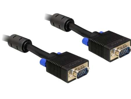 DeLock SVGA male-male kábel 15m Black