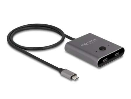 DeLock USB 10 Gbps USB Type-C Switch 2 to 1 bidirectional 8K DeLock USB 10 Gbps USB Type-C Switch 2 to 1 bidirectional 8K
