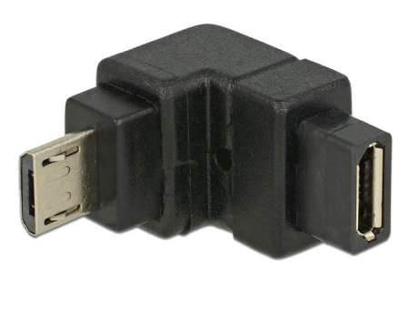 DeLock USB 2.0 Micro-B male > USB 2.0 Micro-B female angled down adapter DeLock USB 2.0 Micro-B male > USB 2.0 Micro-B female angled down adapter