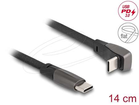 DeLock USB 2.0 USB Type-C male to USB Type-C male 0,14m Black