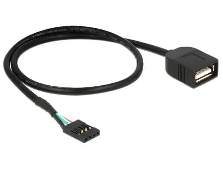 DeLock USB Cable Pin header female > USB 2.0 type-A female 40cm