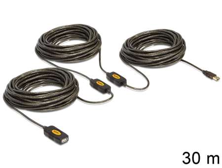 DeLock USB2.0 aktív hosszabbító kábel 30m DeLock USB2.0 aktív hosszabbító kábel 30m