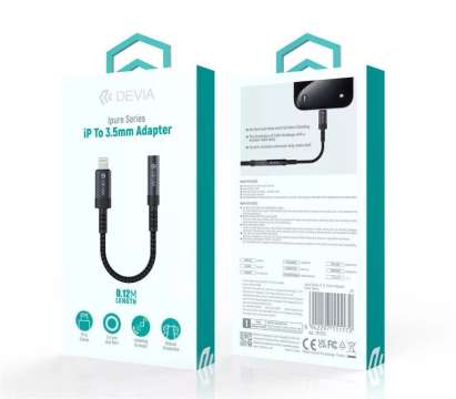 Devia ST111172 iPure Series Lightning to 3,5mm Adapter Black