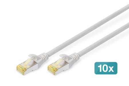 Digitus CAT6A S-FTP Patch Cable 5m Grey (10db)
