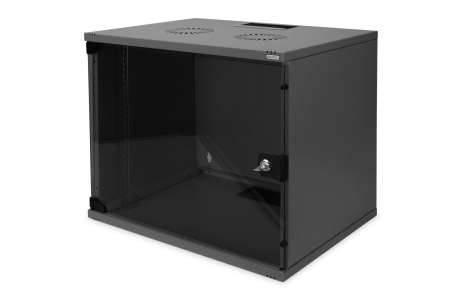 Digitus DN-19 09-U-S-SW Falra szerelhető Rackszekrény Black