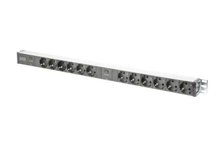 Digitus DN-95405 Túlfeszültségvédő Kapcsolóval 12DIN 2x2m Black Digitus DN-95405 Túlfeszültségvédő Kapcsolóval 12DIN 2x2m Black